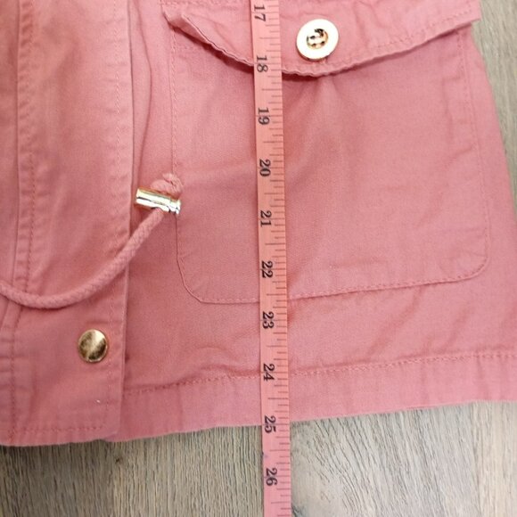 CEsttoi Jacket S 100% Cotton Womens Pink Hooded With Zip Closure & Pockets - Picture 12 of 12